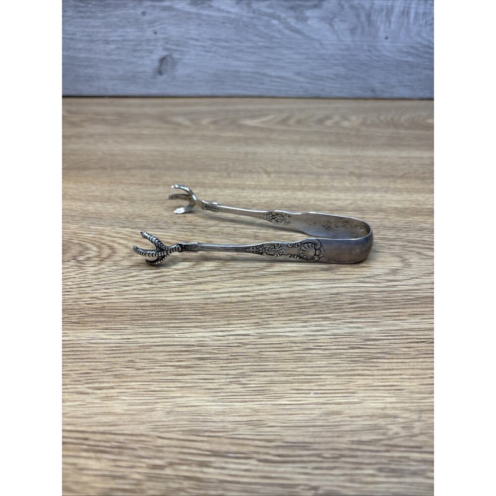 Vintage BAILEY BANKS & BIDDLE Sterling Silver Sugar Cube Tongs 28.4grams